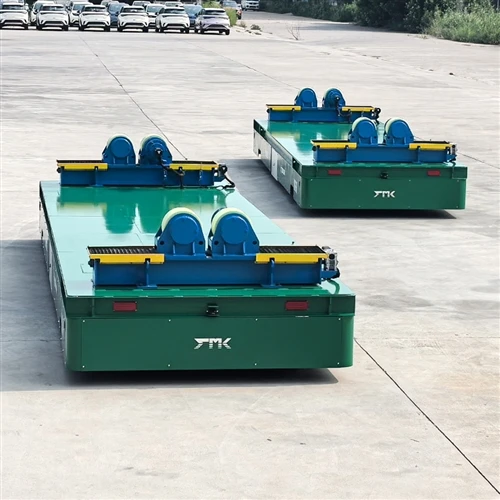 The 15 Tons Roller Trackless Transfer Cart Will Be Loaded On Board And Shippe...